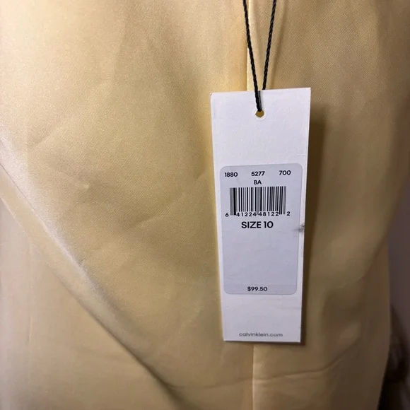 Calvin Klein Lemon Slip Dress Size 10 NWT - Picture 7 of 11